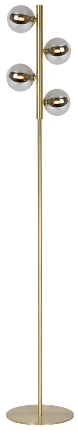 Lucide Tycho staande lamp 154cm 4x G9 goud mat