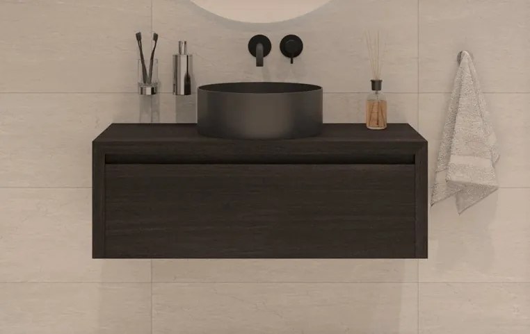 Gliss Design Ares badmeubel 100cm charcoal zonder waskom