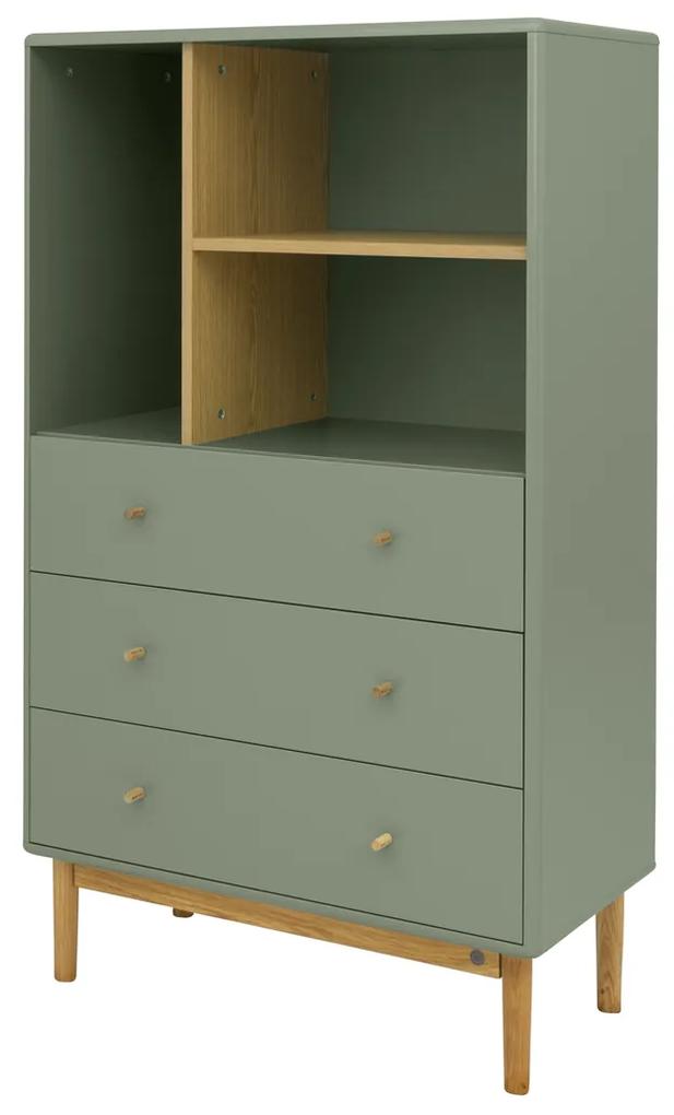 Tenzo Color Living Smalle Wandkast Groen - 80x40x134.5cm.