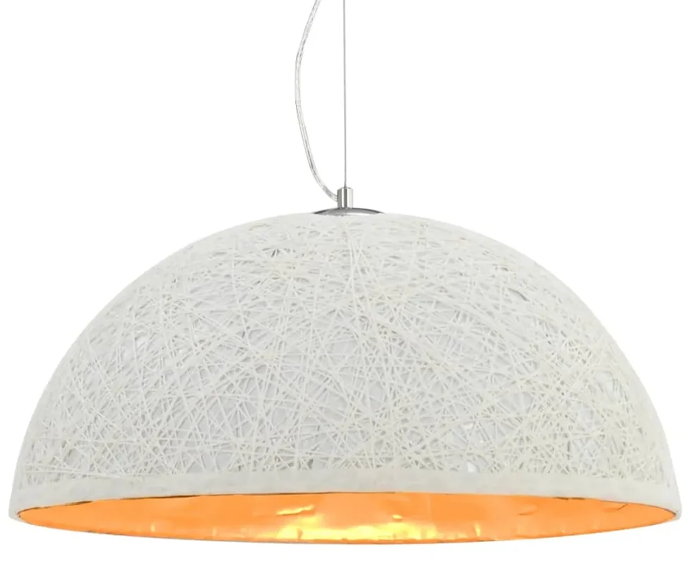 vidaXL Hanglamp E27 Ø50 cm wit en goud
