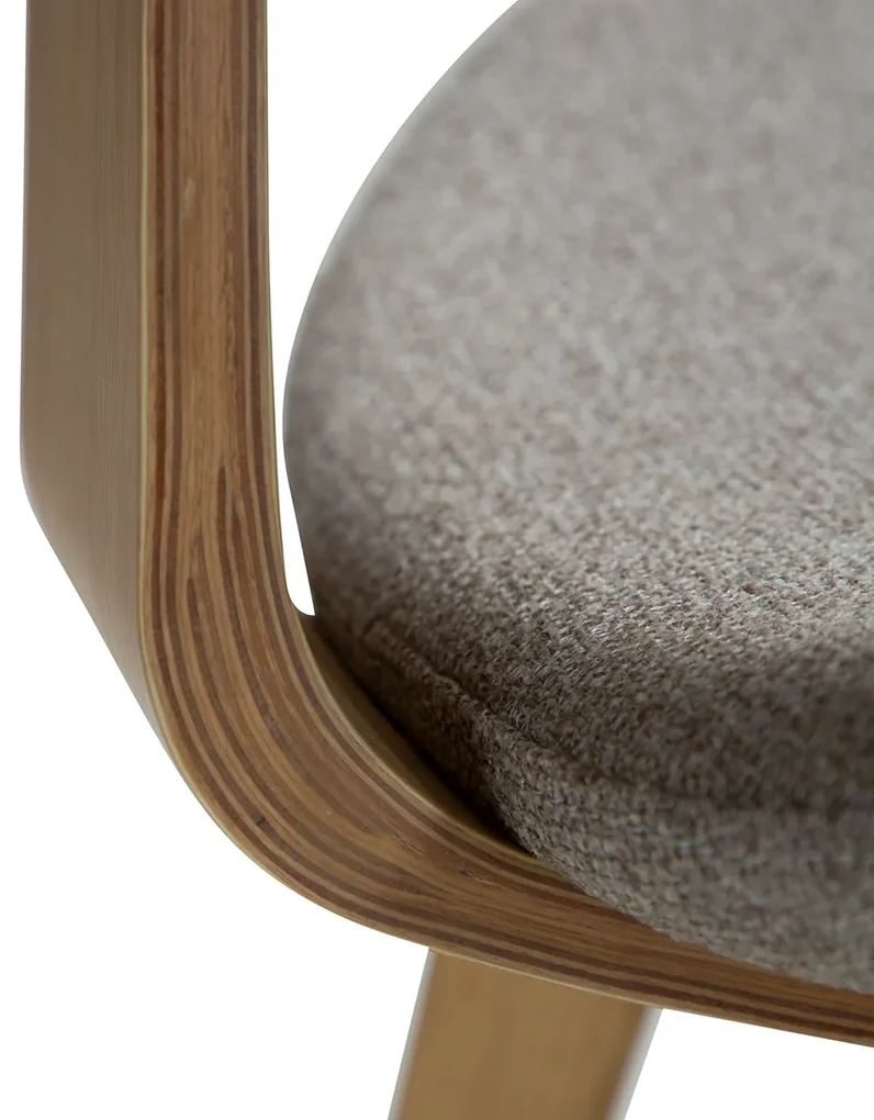 Dan-Form Buckle Eetkamerstoel Scandinavisch Design Grijsbruin Eiken