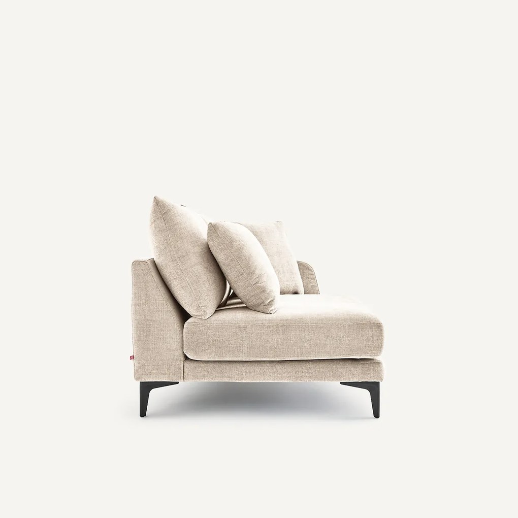 Halve bank, 2-zit van polyester en katoen, MODERNISTE