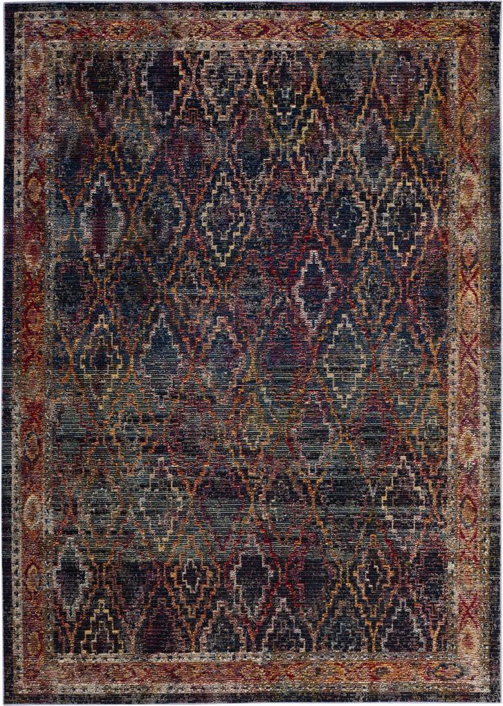 Safavieh | Vloerkleed Aren 160 x 230 cm marineblauw, goudkleurig vloerkleden polypropyleen vloerkleden & woontextiel vloerkleden