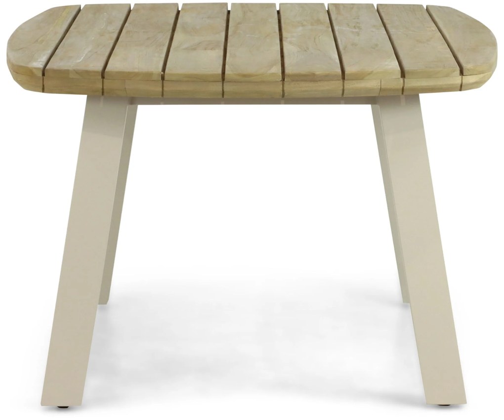 Dining Tuintafel rechthoekig 180 x 115 cm Aluminium/Teak Taupe Falcon/Glasgow