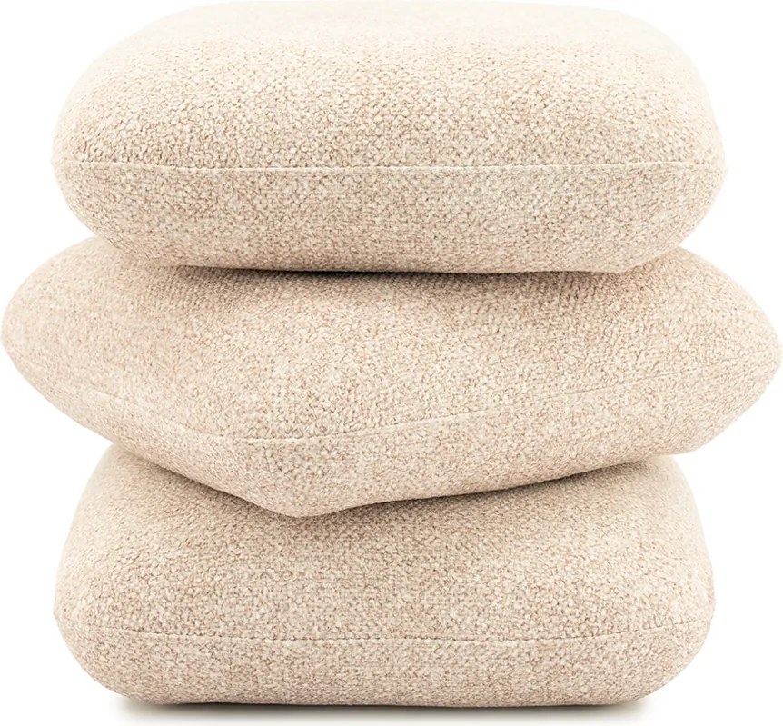 Gestapelde Poef Beige