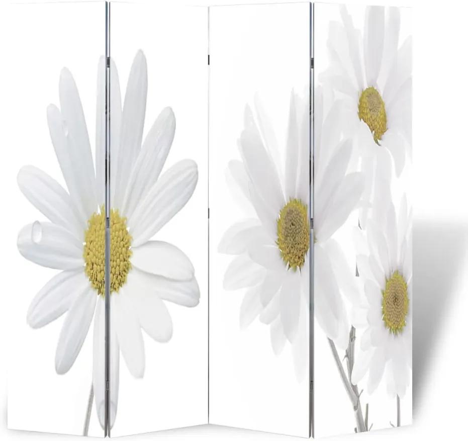 Kamerscherm inklapbaar bloem 160x170 cm