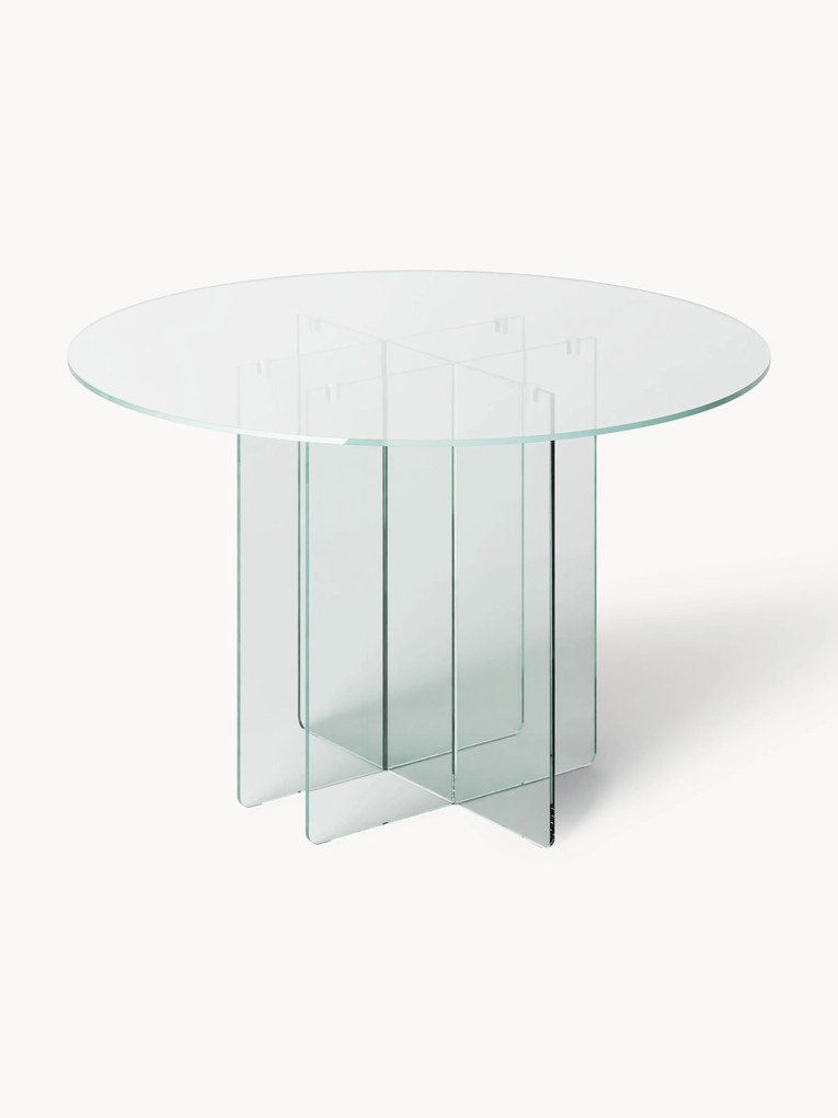 Ronde glazen eettafel Anouk, Ø 120 cm