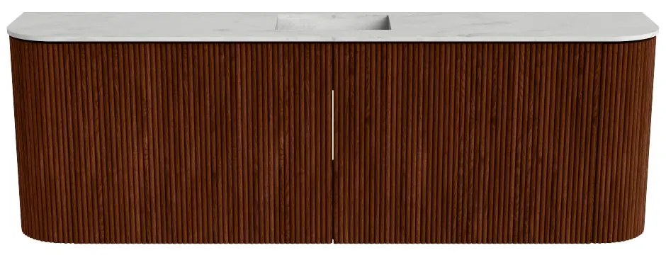 Mondiaz Joya DLux 125cm toiletmeubel ronding links/rechts ruby met wastafel faye midden 1 kraangat opalo