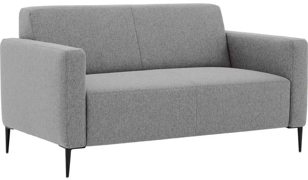 Goossens Key West lichtgrijs, stof, 2-zits, modern design