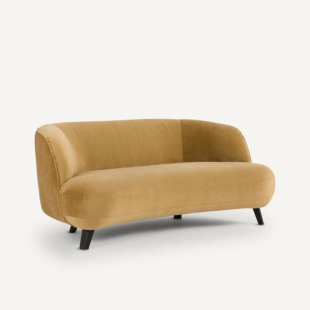 XS zitbank in linnen fluweel, Rosebury, ontwerp door Emmanuelle Gallina