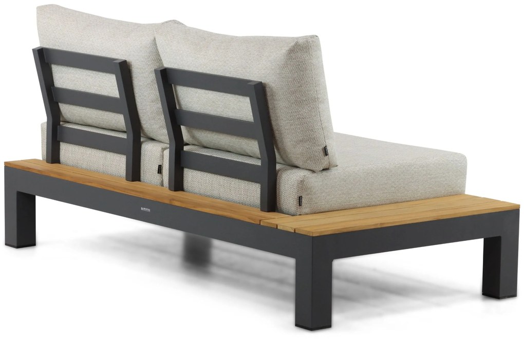 Loungeset 6 personen Aluminium/Teak Grijs Lifestyle Garden Furniture Vittoria