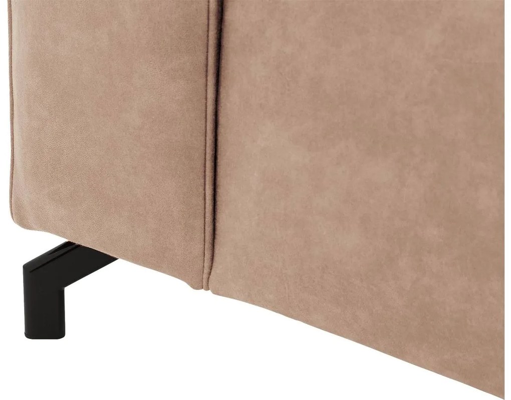 Goossens Bank Calvin beige, micro leer, 3,5-zits, modern design
