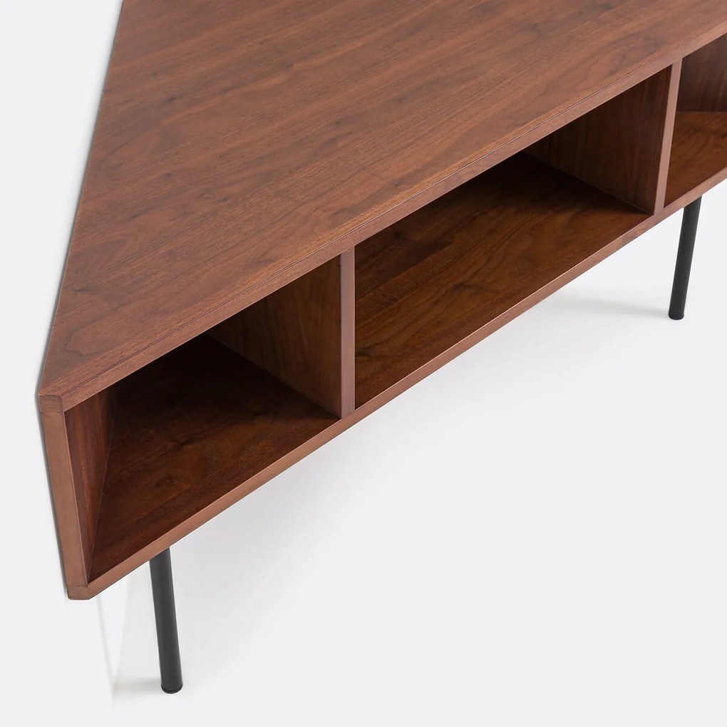 Hifi tv-hoekmeubel, walnootfineer, BIANZO