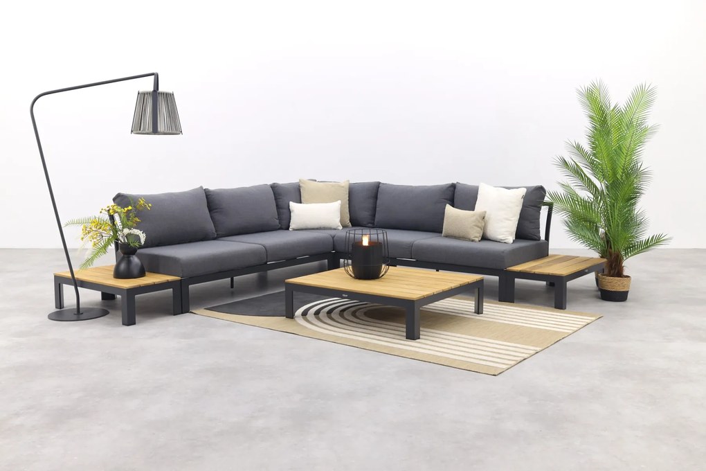 Avalounge loungeset - Aluminium/teakhout - 5 persoons