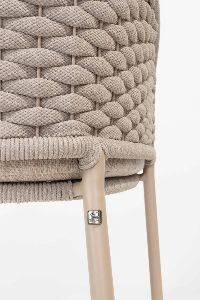 4 Seasons Outdoor Eros tuinstoel latte  Tuinstoel    beige weerbestendig