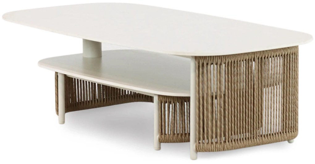 Hoek loungeset 5 personen Aluminium/rope Taupe Coco Colorado