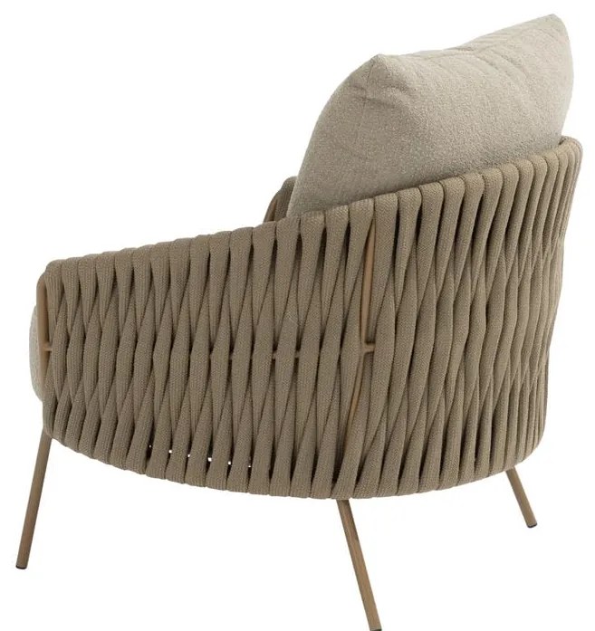 4 Seasons Outdoor Molina loungestoel amber Loungestoel   beige weerbestendig