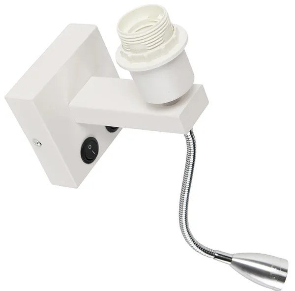 Moderne wandlamp wit met flexarm - Brescia Combi