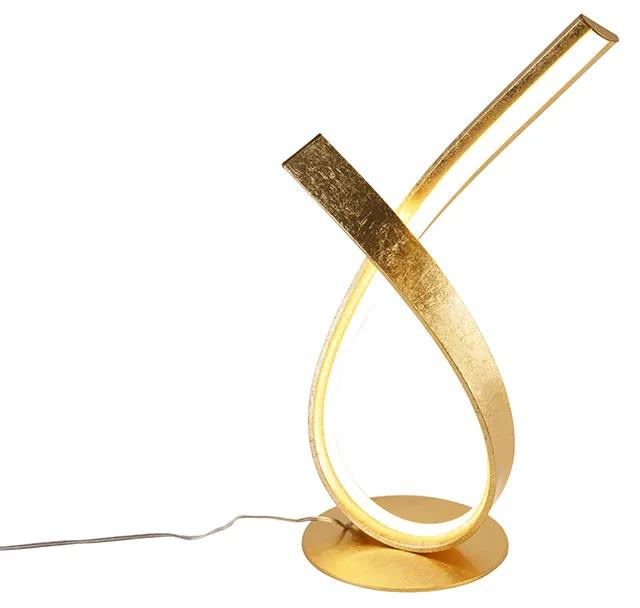 Design tafellamp goud 38,5 cm incl. LED en dimmer - Belinda Design Binnenverlichting Lamp