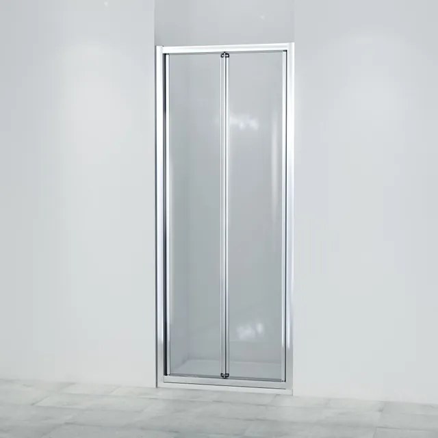 Marenza Fold Vouwdeur - 80x190cm - 6mm veiligheidsglas - alu profiel - anti kalk - chroom SW8415