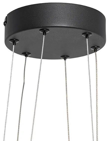 Hanglamp zwart incl. LED 3-staps dimbaar 3-lichts - Jolanta