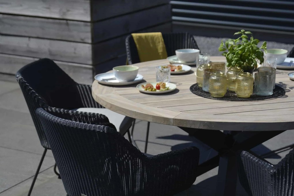 Taste by 4SO Ronde Tuintafel - Louvre - Ø 160 cm - Teak / Aluminium - Taste by 4SO