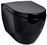 Badstuber Uno randloos hangend toilet met softclose zitting zwart