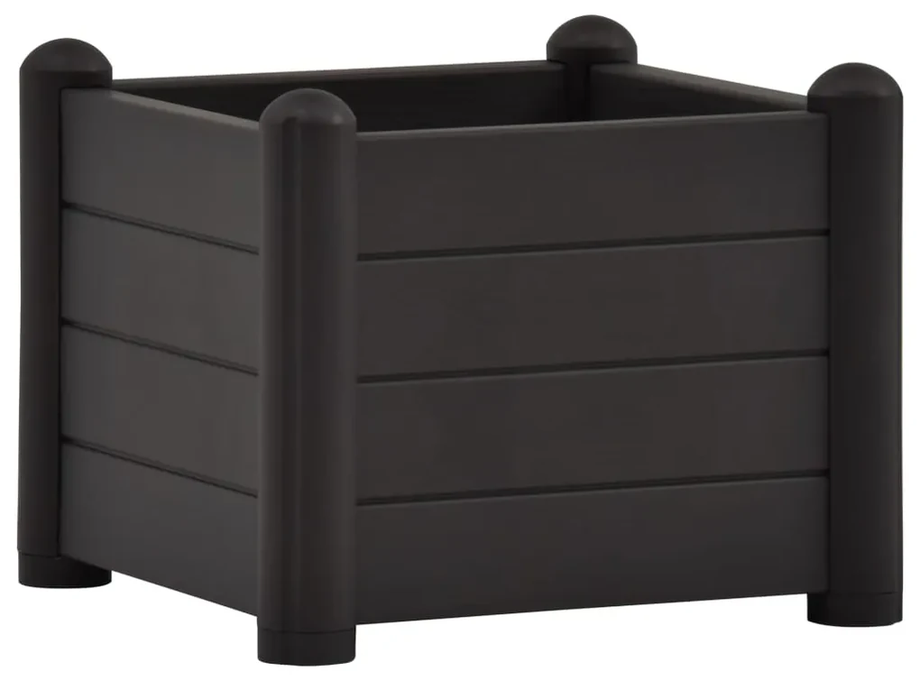 vidaXL Plantenbak verhoogd 43x43x35 cm PP antraciet