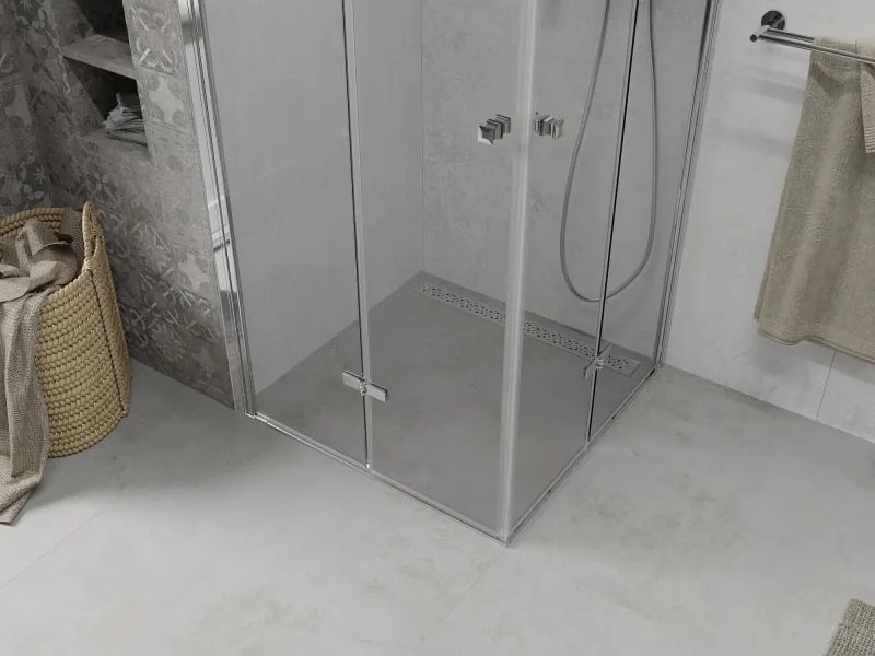 Mexen Lima Duo opvouwbare douchecabine 90 x 90 cm, transparant, chroom - 856-090-090-02-00