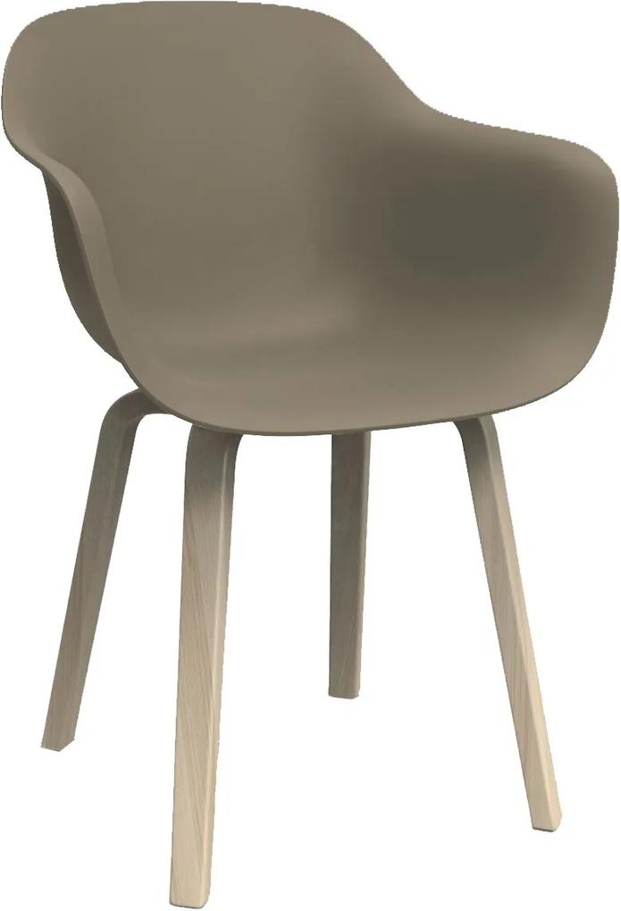 Magis Substance Wood Armchair stoel naturel onderstel beige/grijs
