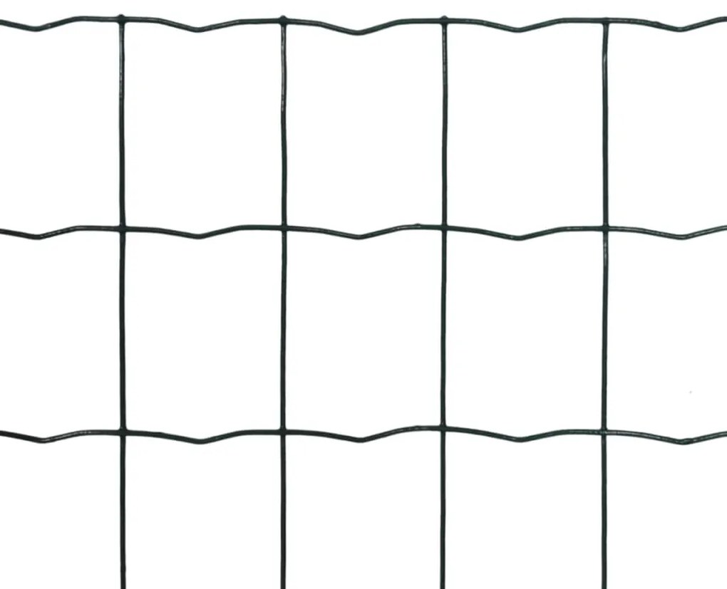 vidaXL Euro hek 10x1,5 m staal groen