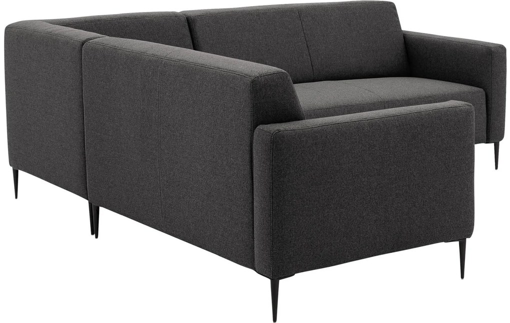 Goossens Key West grijs, stof, 2-zits, modern design