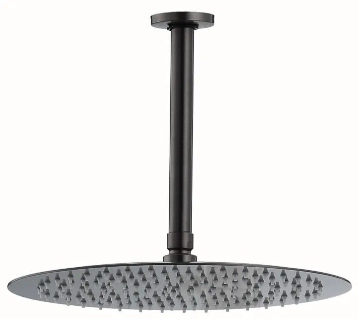 Saniclear Iron Pro inbouw regendouche met plafondarm, 20cm hoofddouche en glijstang gunmetal