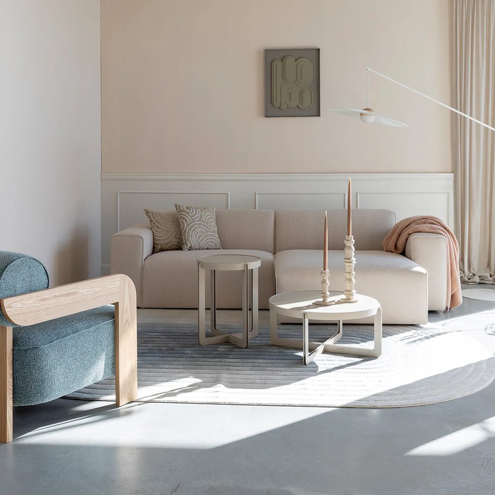 Zuiver Milka Sand Moderne Bank Met Chaise Longue Rechts Zandkleur