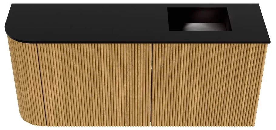 Mondiaz Joya 90cm toiletmeubel ronding links oak met wastafel faye rechts 1 kraangat urban
