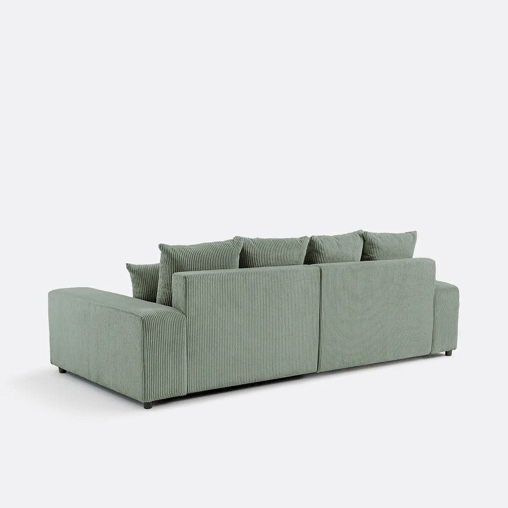 Omvormbare hoekbank met koffer, ribfluweel, LOMI