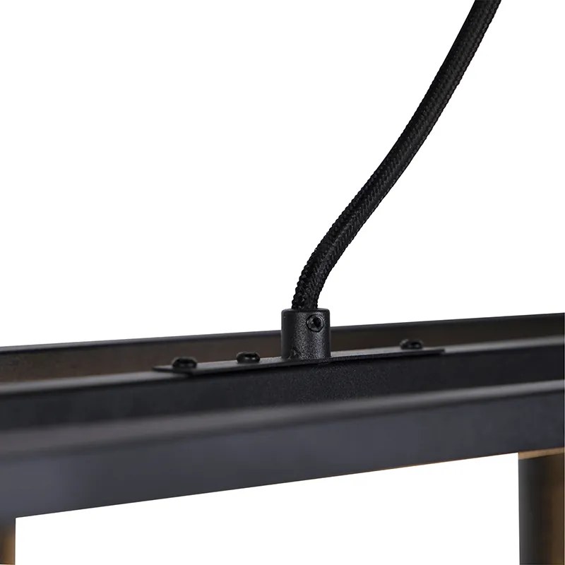 Smart industriële hanglamp zwart incl. 4 WiFi A60 - Cage