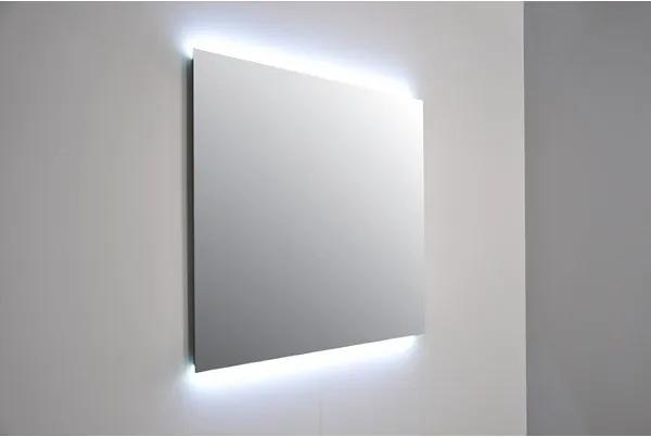 INK SP4 spiegel op alu kader met LED verlichting onder/boven en sensor schakelaar 80x60x4cm Alu 8407900