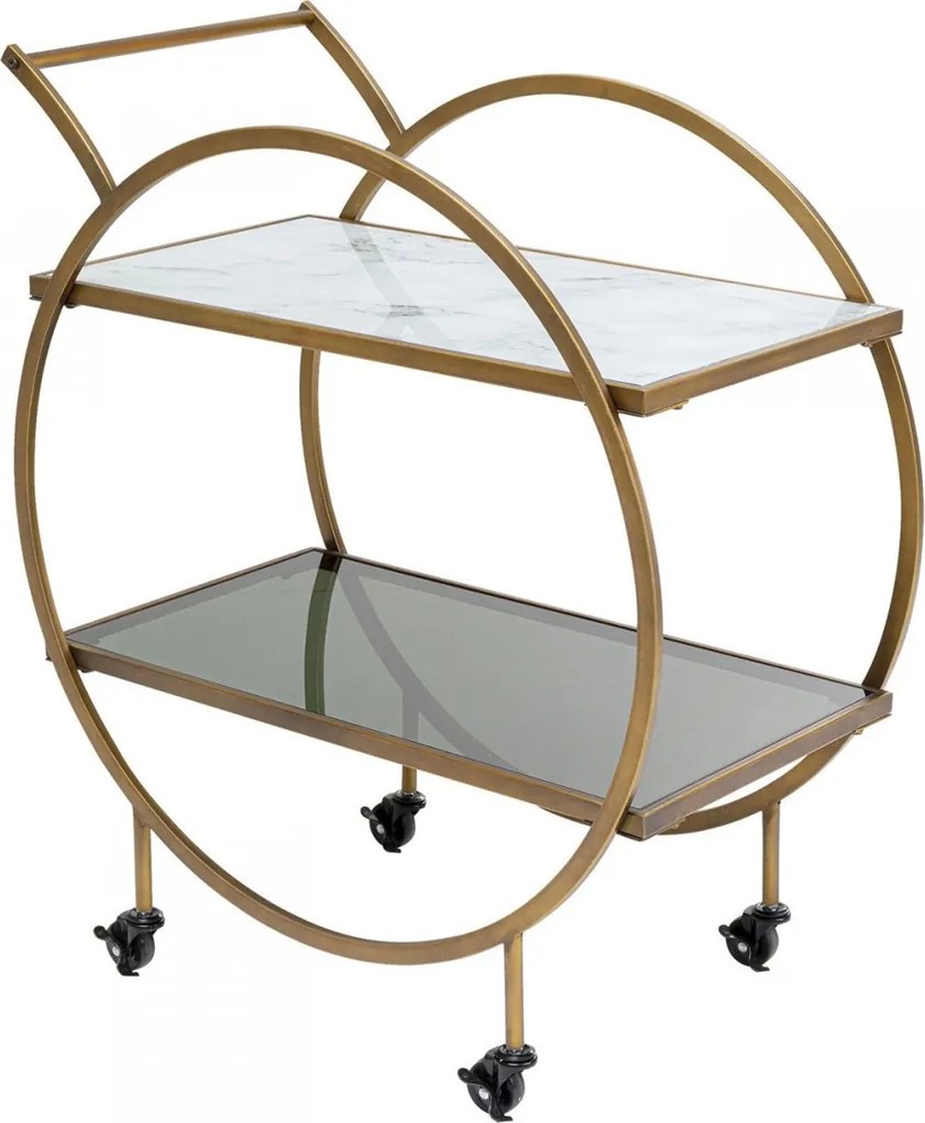 Ronde Design Trolley Messing - 74 X 40cm.