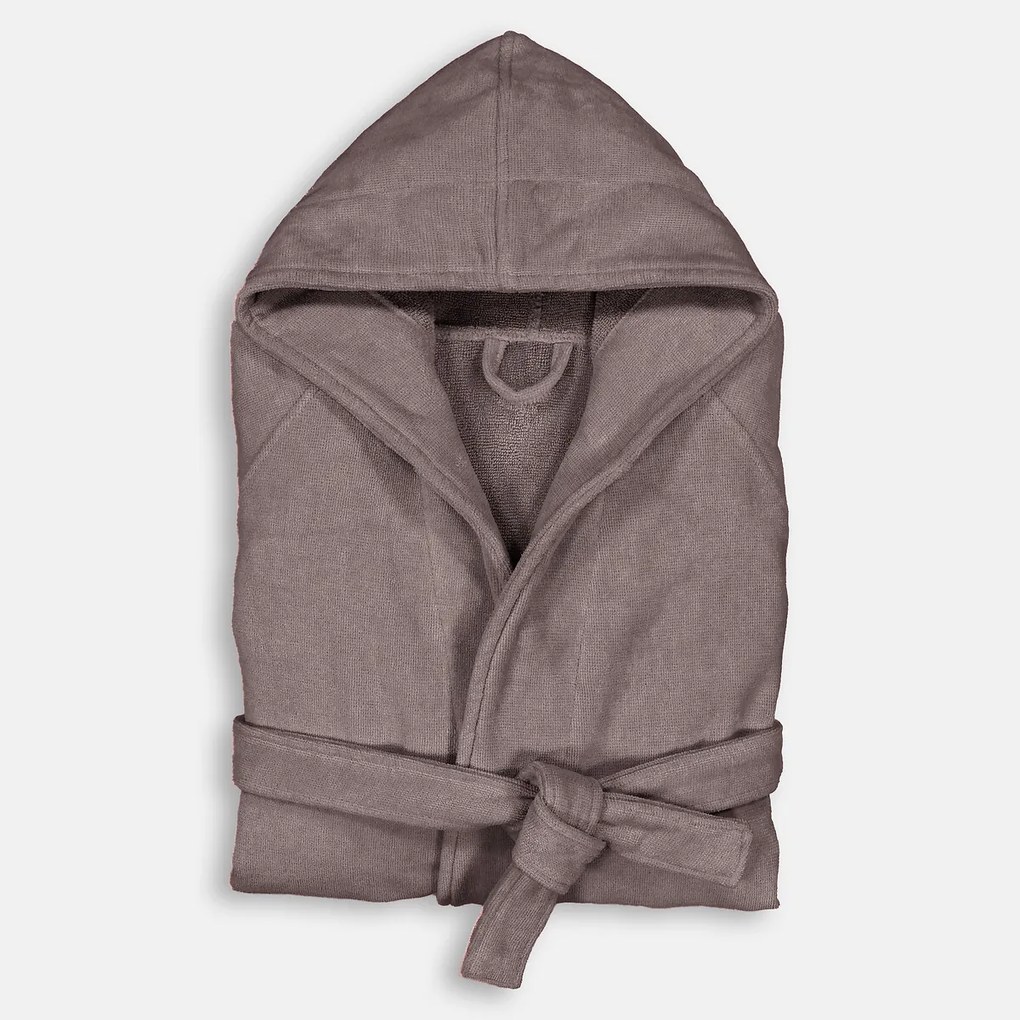 Badjas met kap in fluwelen badstof 450 g/m2, Trizie