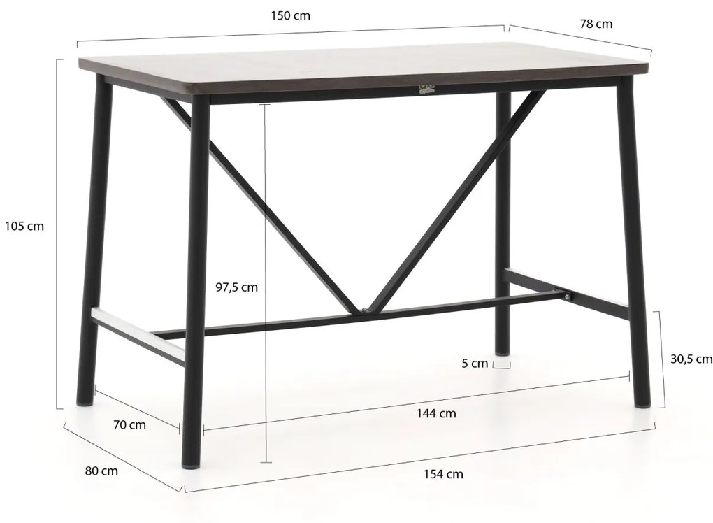 Apple Bee Milou 150cm barset 5-delig