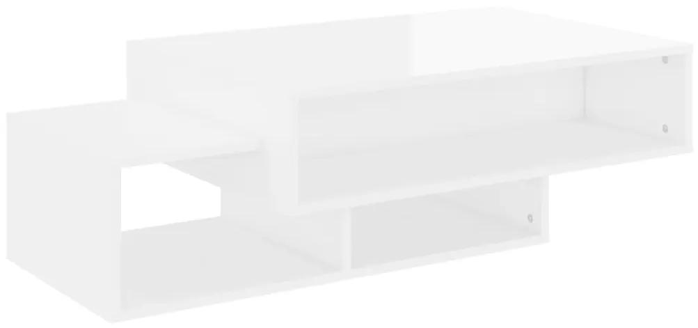 vidaXL Salontafel 105x55x32 cm spaanplaat hoogglans wit