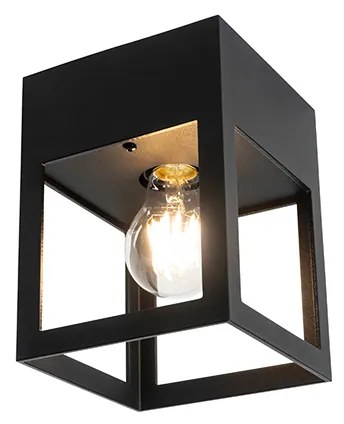 Moderne plafondlamp zwart kubus - Cela