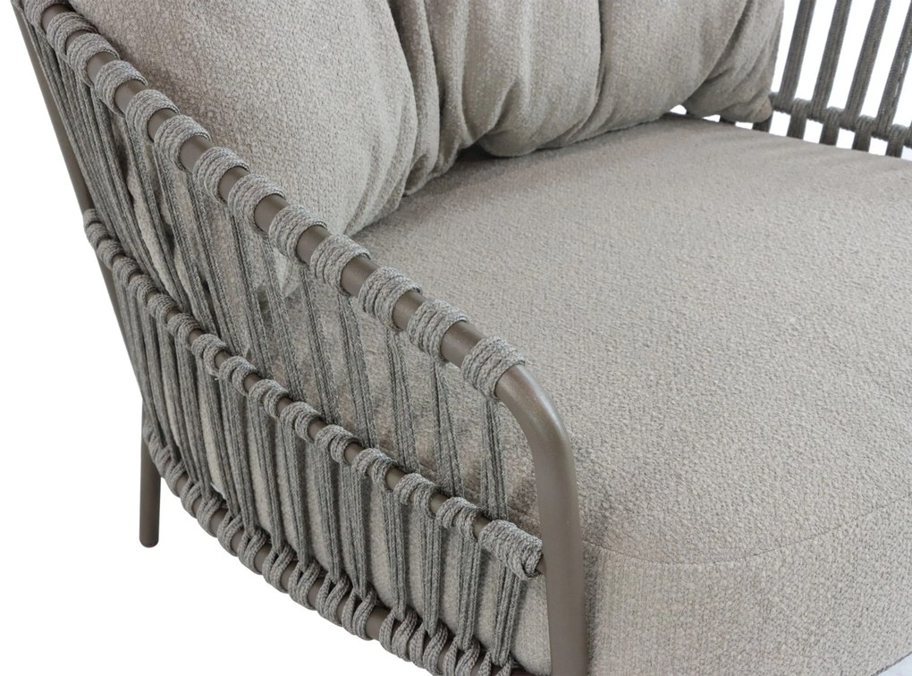 Stoel en Bank Loungeset 5 personen Aluminium/rope Taupe  4 Seasons Outdoor Capalbio/Riah
