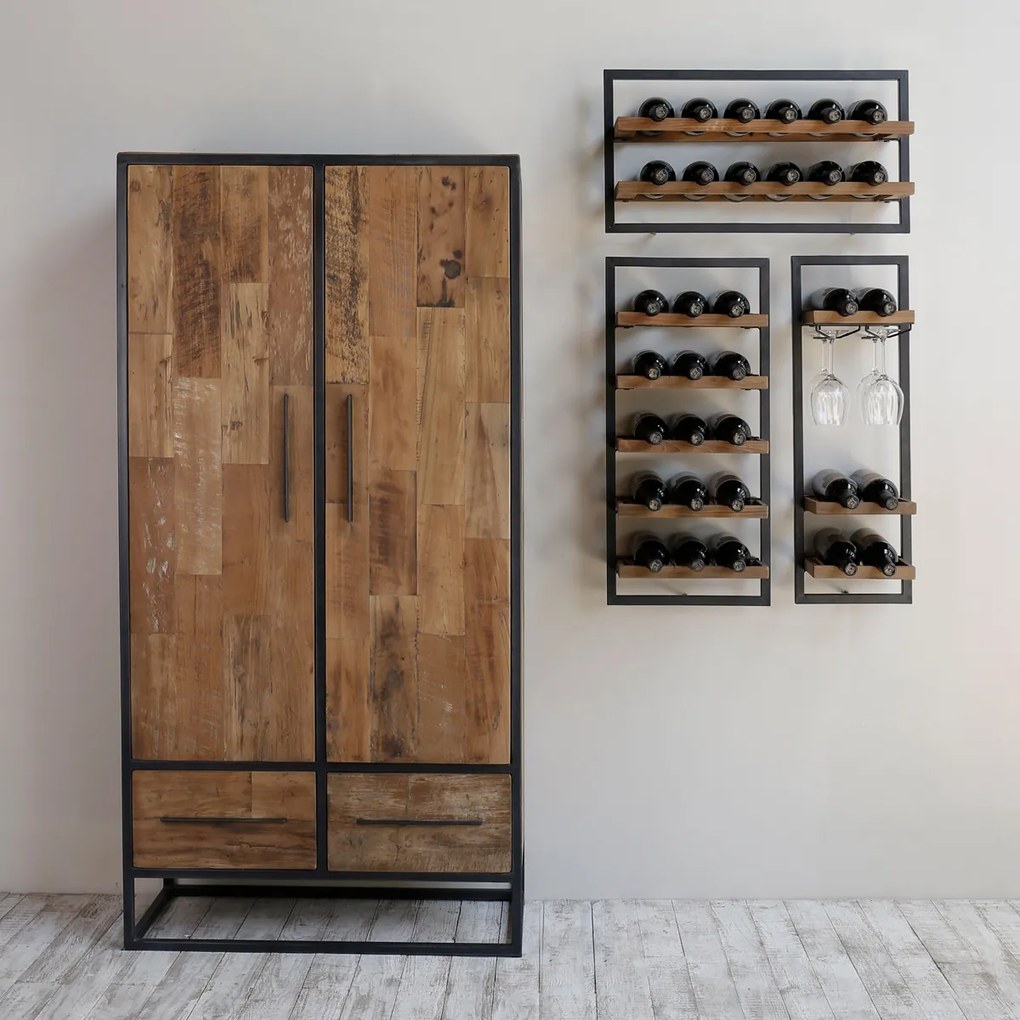 DTP Home Winemate Natural Type D Wijnrek Hangend - 25x25x75cm.