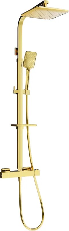 Mexen CQ62 opbouw doucheset met regendouche en thermostatische kraan, goud - 772506295-50