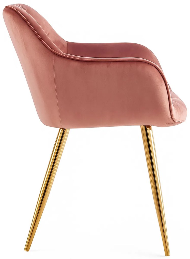 Zandel Gouden Fluwelen Stoel