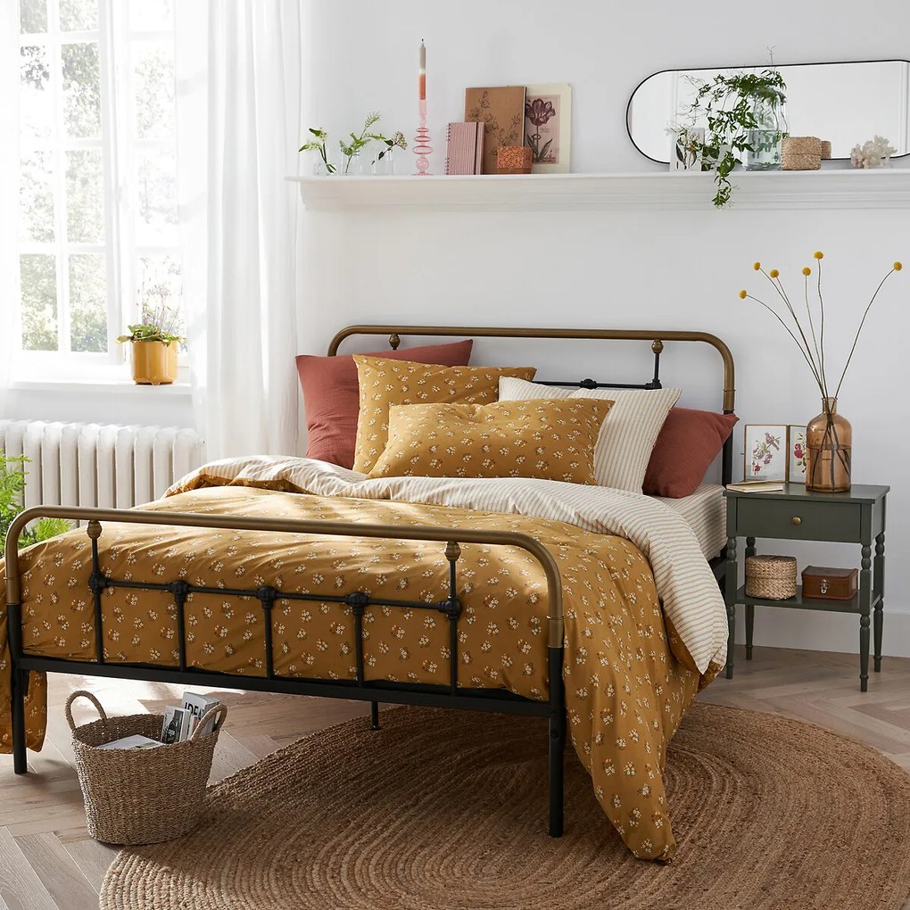 Plat laken in gewassen katoen, Francine