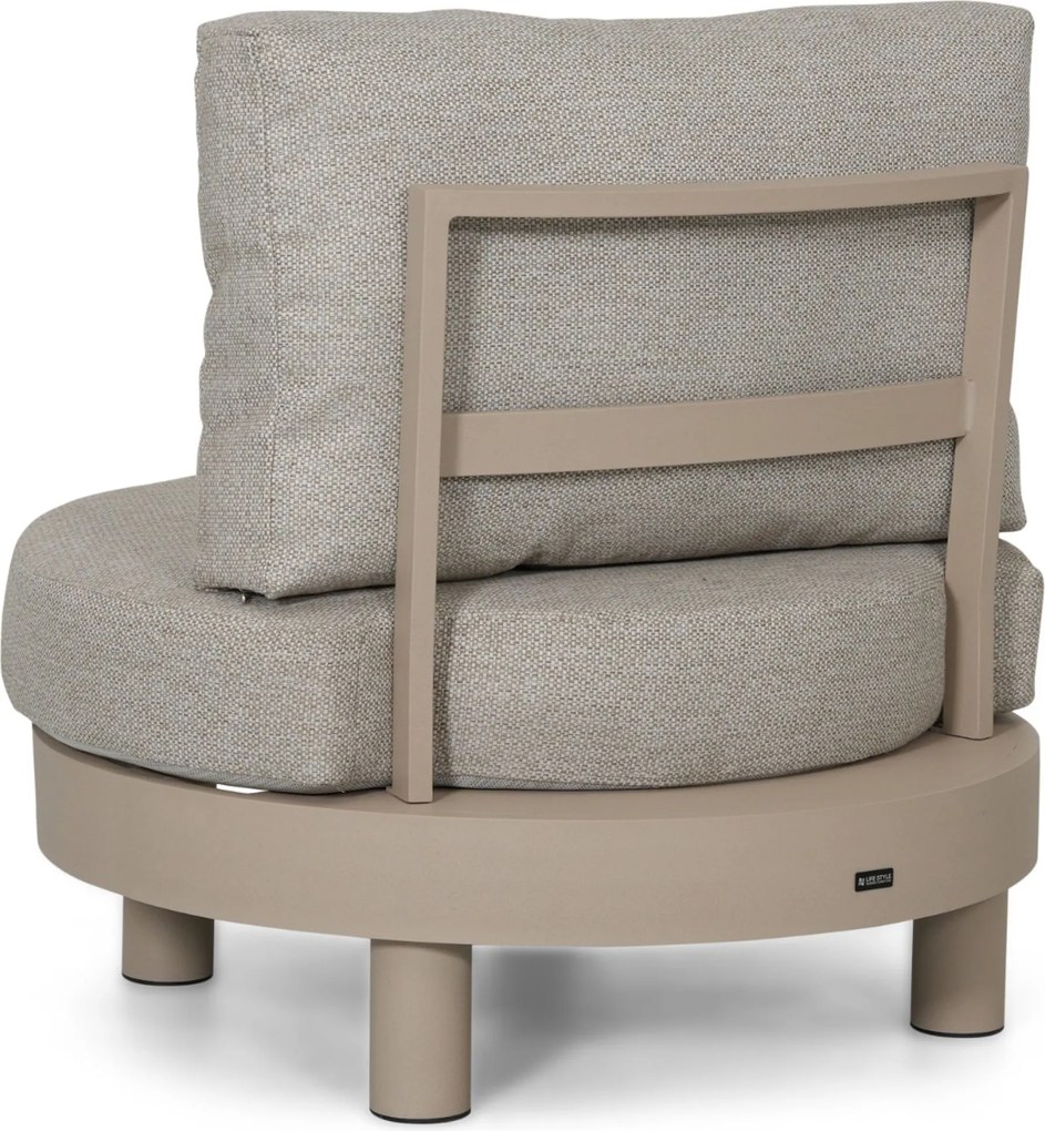Stoel en Bank Loungeset 5 personen Aluminium Zand/Beige  Lifestyle Garden Furniture Organio
