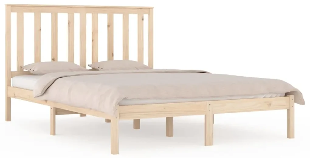 vidaXL Bedframe massief grenenhout 160x200 cm